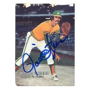  Rollie Fingers Autographed/Signed Card (JSA): Sports 