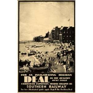  1933 Southern Railway Deal England Beach Poster Print 