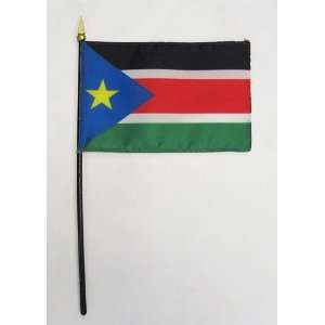  South Sudan   4 x 6 World Stick Flag: Patio, Lawn 