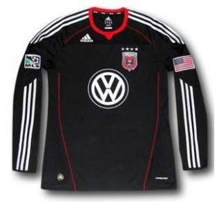   DC United AUTHENTIC Jersey S SMALL Long Sleeve HOME Black Soccer $120