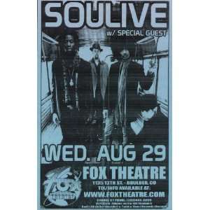  Soulive Boulder 2007 Original Concert Poster