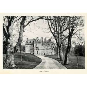 1904 Print Sorn Castle East Ayrshire Medieval Driveway Scots Baronial 