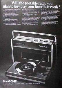1969 Panasonic Solid State record player print AD  
