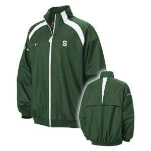  Nike Michigan State Spartans Green Slot Full Zip Back Jacket 