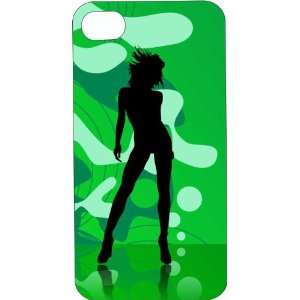  Black Hard Plastic Case Custom Designed Girl Silhouette on 