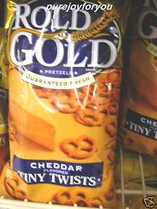 Bag of Rold Gold CHEDDAR Tiny TWISTS Snack Pretzels*YUM  