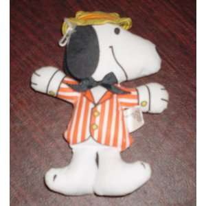   : RARE Peanuts SNOOPY Soft Cloth Doll STRIPED SUITCOAT: Toys & Games