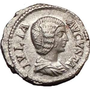  JULIA DOMNA 196AD Ancient Silver Roman Coin FELICITAS GOOD 