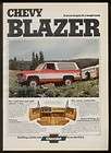 1973 red white Chevrolet Blazer photo print ad  