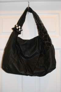 High Fashion Handbags Slouchy Hobo with Patch Detail  