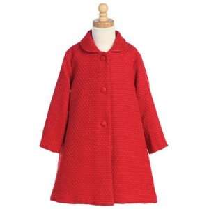  Red Sparkling Dressy Coat for Toddlers and Young Girls 