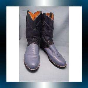 Chisholm Leather 8.5 m Womens Blue Western Boots  