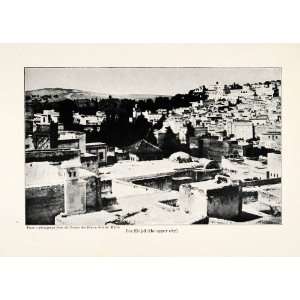  1920 Print Fez Eldjid Upper City Morocco Marinids Skyline 