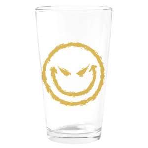  Pint Drinking Glass Smiley Face Smirk 