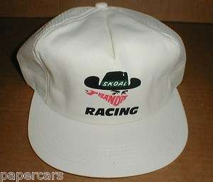 Skoal Bandit Racing Tobacco NASCAR Vintage Snapback White Mesh Hat Cap 