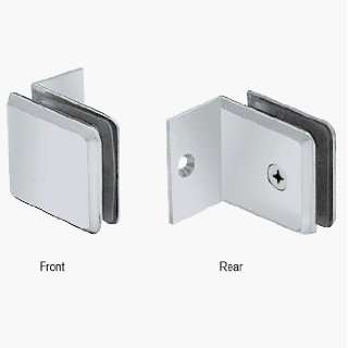   Chrome Fixed Panel Beveled Clamp With Small Leg
