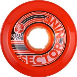  Sector 9 Slalom 80a 69mm Clear. Orange Skate Wheels 