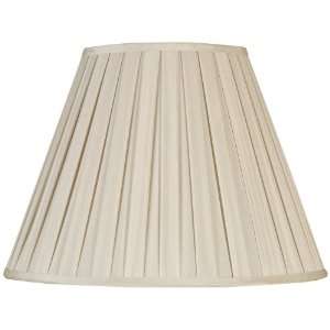 Off White Faux Silk Pleated Shade7x14x11 (Spider)