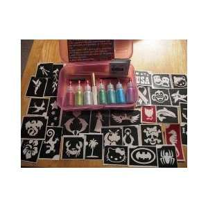   Classic Tie Dye Glitter Tattoo Face Paint Kit: Toys & Games