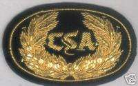 Civil War Hat Cap Badge CSA Officer Bullion Embroidery  