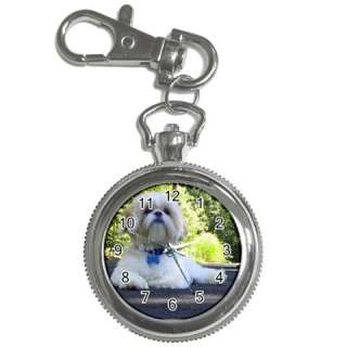 Shih Tzu Cute Dogs Key Chain Watch Pocket Round Gift  