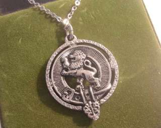   Pewter Silver Ltd Scotland SCOTTISH CLAN CREST BADGE Necklace  