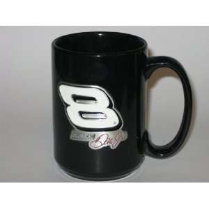   JR. #8 15 oz. Ceramic COFFEE MUG with Pewter Logo: Sports & Outdoors