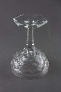 Vintage Fostoria American Clear Hex Foot Champagne  
