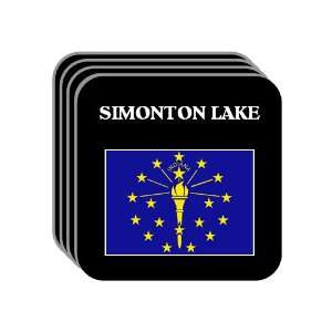  US State Flag   SIMONTON LAKE, Indiana (IN) Set of 4 Mini 