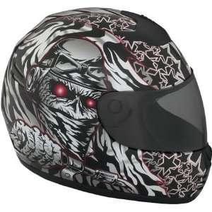  Bell Arrow Motorcycle Helmet   Eddie Black/Silver X Large 