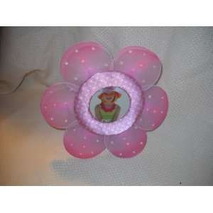 Girls Bedroom Nylon Pink Flower Table or Wall Picture Frame:  