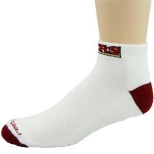   San Francisco 49ers White Cardinal Low Cut Socks