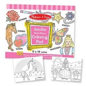  Jumbo Coloring Pad   Pink by Melissa & Doug: Toys & Games