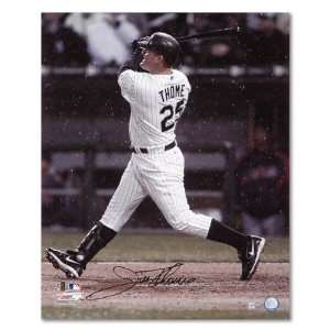 Jim Thome Chicago White Sox   Swinging in the Rain   Autographed 16x20 