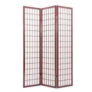  Furniture SSCWP Rosewood X Window Pane Room Divider in Rosewood 