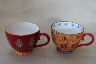 DUTCH WAX by COASTLINE IMPORTS JUMBO CUPS COFFEE/TEA MUGS  MULTI 