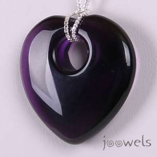 You are bidding on a brand New Elegant Amethyst Heart Pendant.