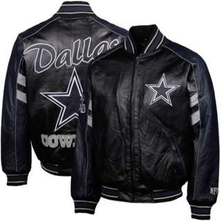 Dallas Cowboys Pig Napa Leather Varsity Full Zip Jacket  
