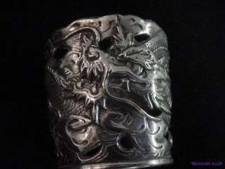 STERLING SILVER COCKTAIL SHAKER DRAGONS JAPANESE  