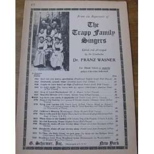  ) (From the Repertoire of the Trapp Family Singers, No. 8789) Books