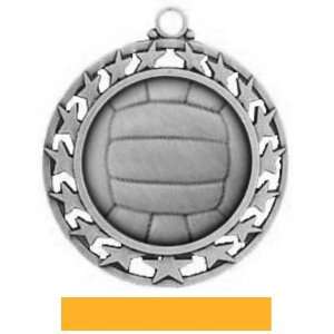  Hasty Awards Custom Volleyball Stars Medals M 440 SILVER 