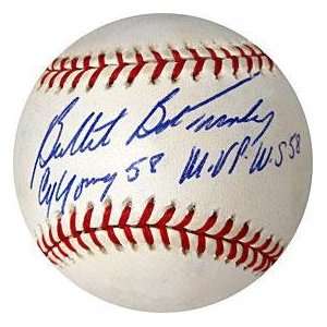  Bob Turley Autographed Ball   with Cy Young 58 WS MVP 58 