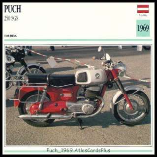 Motorcycle Card 1969 Puch 250 SGS split single cylinder  