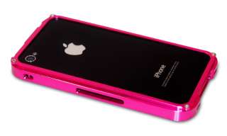 IPHONE 4 4S HOT PINK BLADE ALUMINUM CASE+FREE FRONT & BACK PROTECTOR 