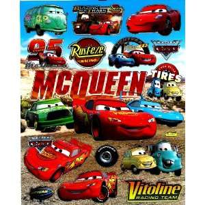   TEAM w Lightning McQueen in Disney Pixar Movie Sticker Sheet BL667