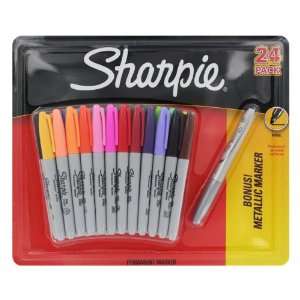  Sharpie Fine Point Permanent Markers, 24 Colored Markers 
