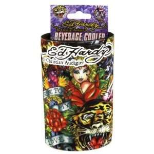   Ed Hardy Tattoo Can Coozie Koozie Cooler NEW 4 Patio, Lawn & Garden