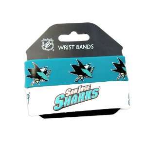  San Jose Sharks Rubber Wrist Band Set of 2 NHL Sports 