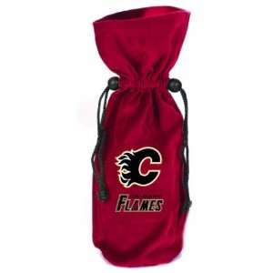 Calgary Flames 14 Velvet Wine Bag   Set of 3   NHL Hockey:  