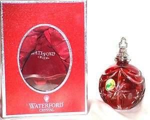   CRYSTAL, 2007 RUBY, RED CASED BALL ORNAMENT, 2ND IN SERIES, NEW IN BOX